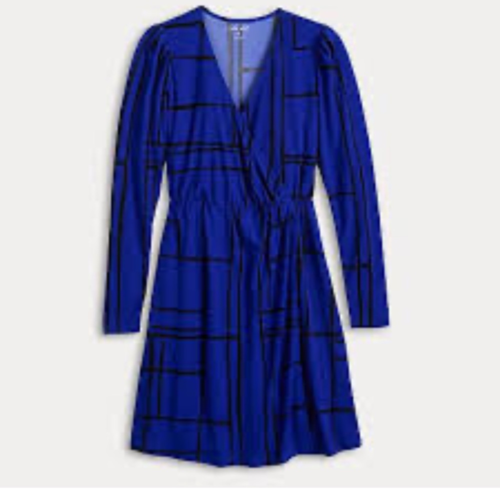 Nine West Long Sleeve Wrap Dress